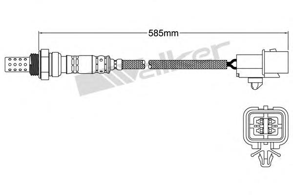 25024239 Walker sonda lambda sensor de oxigeno post catalizador