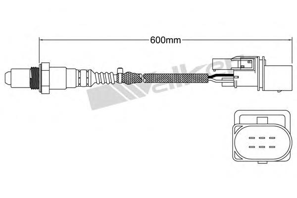 25025002 Walker sonda lambda, sensor de oxígeno antes del catalizador derecho