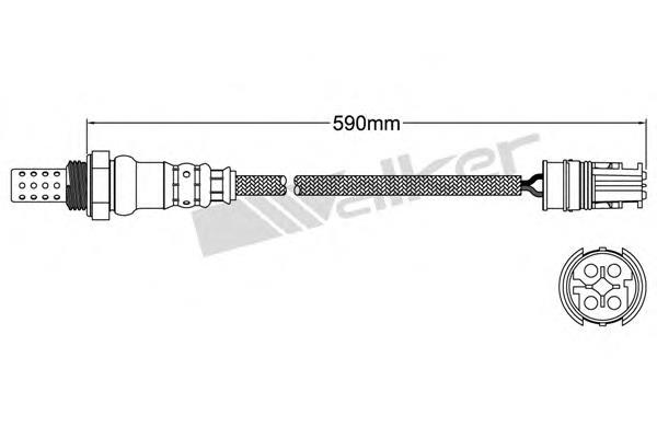 25024463 Walker sonda lambda, sensor de oxígeno despues del catalizador derecho