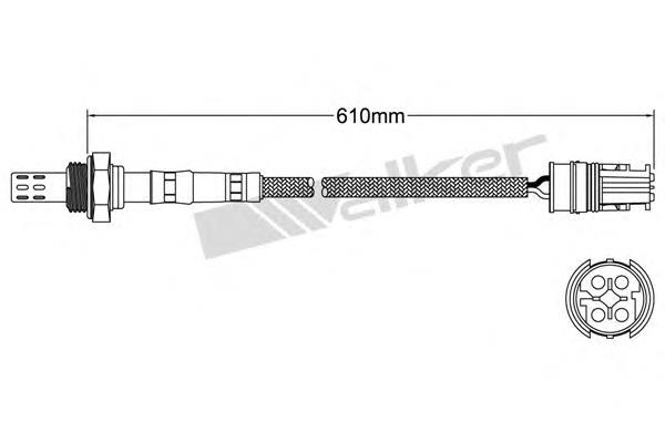 25024419 Walker sonda lambda, sensor de oxígeno despues del catalizador derecho