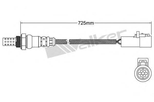 25024976 Walker sonda lambda sensor de oxigeno post catalizador