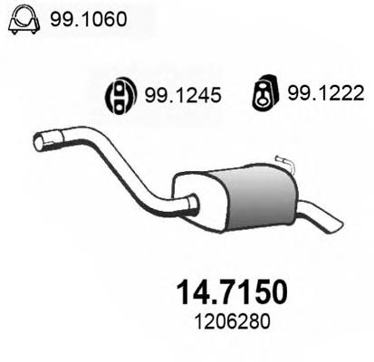 14.7150 Asso silenciador del medio