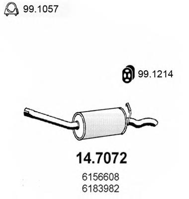 14.7072 Asso silenciador posterior