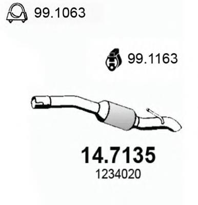 14.7135 Asso silenciador posterior