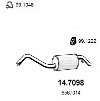 14.7098 Asso silenciador posterior