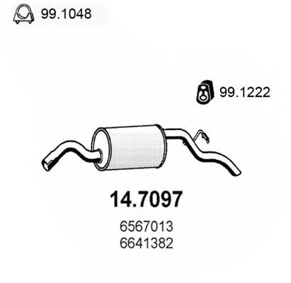 Silenciador posterior 147097 Asso