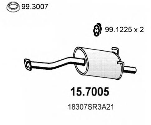 E12803P Peugeot/Citroen silenciador posterior