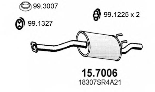 Silenciador posterior 157006 Asso