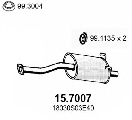 Silencioso trasero 157007 Asso