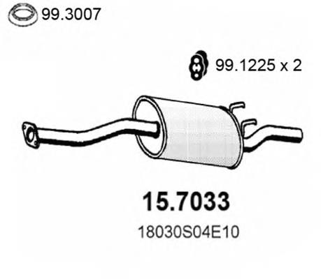 Silenciador posterior 157033 Asso