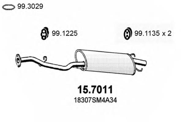 Silenciador posterior 157011 Asso