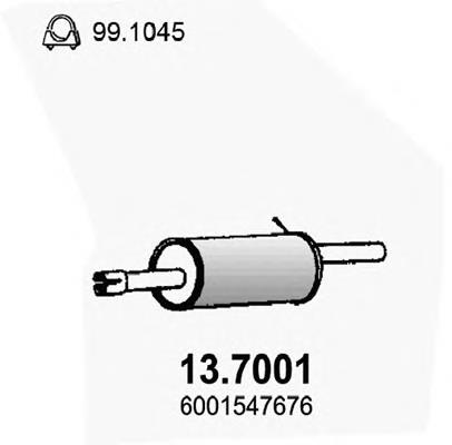 Silencioso trasero 137001 Asso