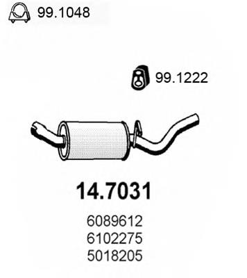 5018204 Ford silenciador posterior