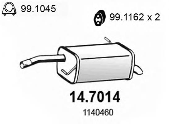 14.7014 Asso silenciador posterior