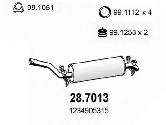 287013 Asso silenciador posterior