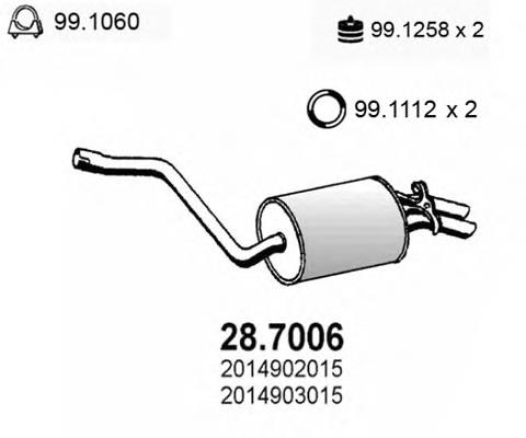 Silenciador posterior 287006 Asso