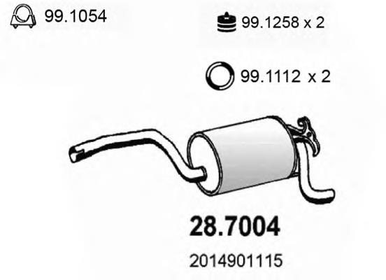 28.7004 Asso silenciador posterior