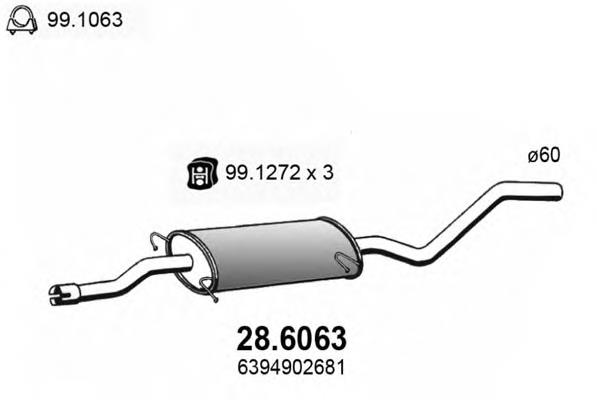 28.6063 Asso silenciador del medio