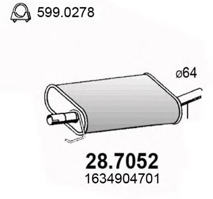 28.7052 Asso silenciador posterior