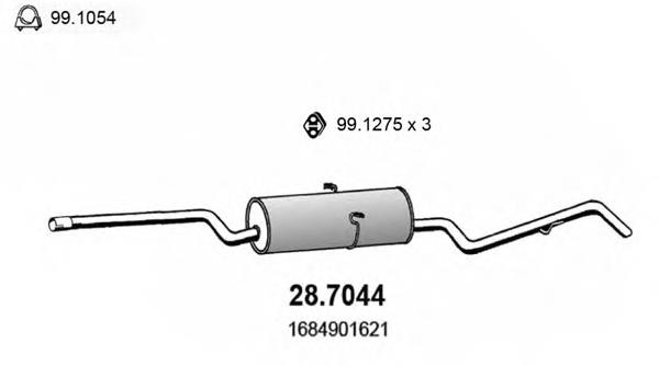 Silenciador posterior 287044 Asso