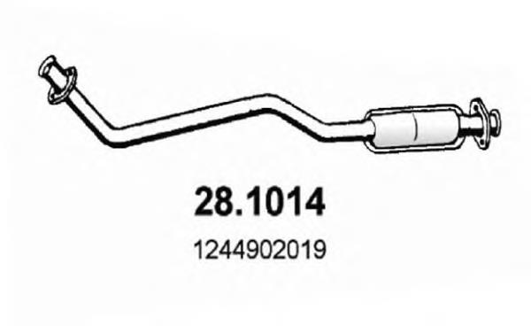 Silenciador, parte delantera 281014 Asso