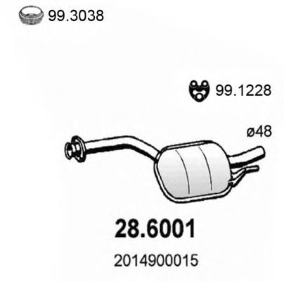 286001 Asso silenciador del medio