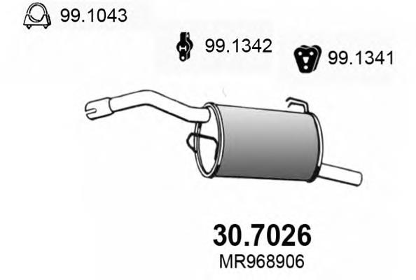 Silenciador posterior 307026 Asso