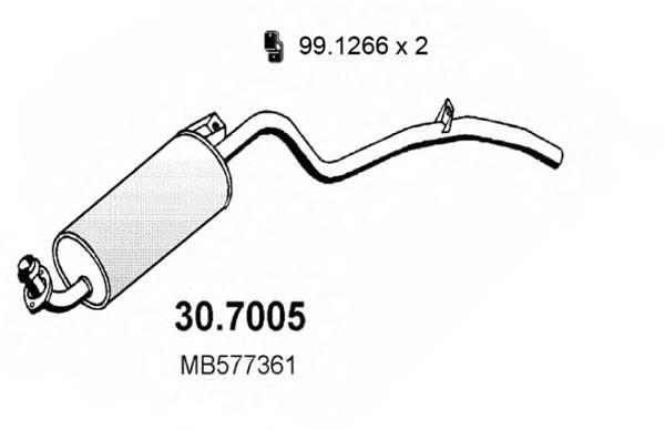 MB376580 Mitsubishi silenciador posterior