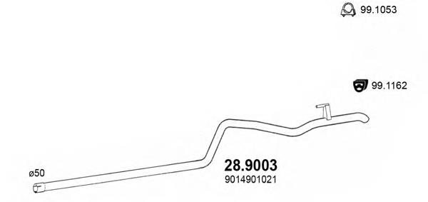 28.9003 Asso silenciador posterior