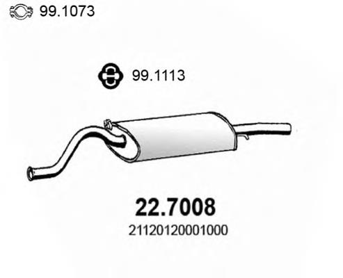 22.7008 Asso silenciador posterior