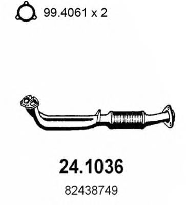 82438749 Fiat/Alfa/Lancia tubo de admisión del silenciador de escape delantero