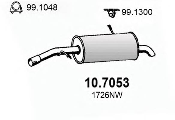 Silenciador posterior 107053 Asso