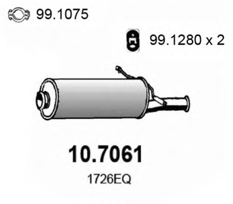 Silenciador posterior 107061 Asso