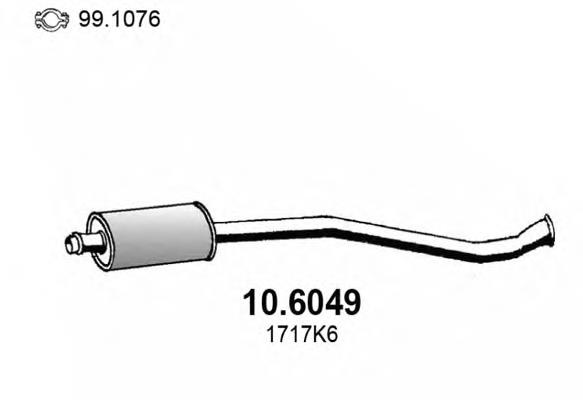 Silenciador del medio 106049 Asso