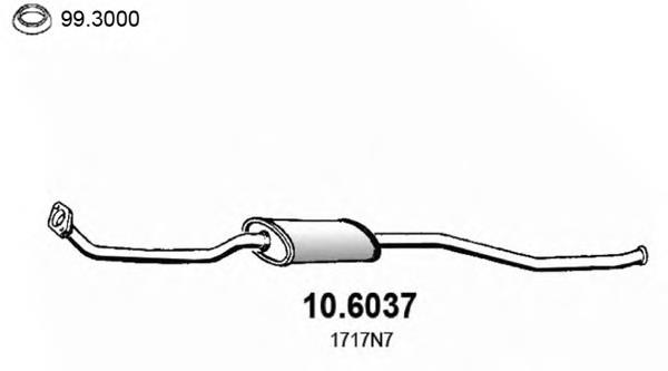 Silenciador del medio 106037 Asso