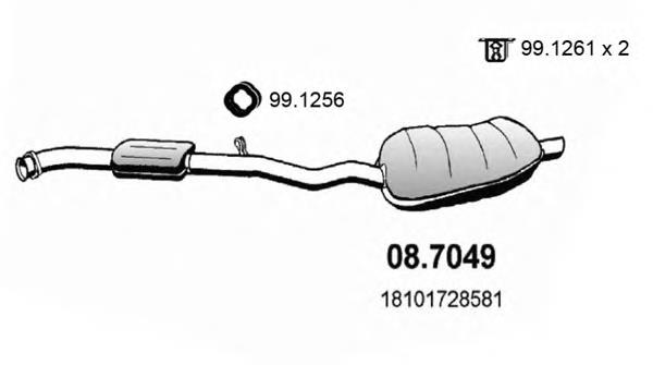 Silenciador posterior 087049 Asso