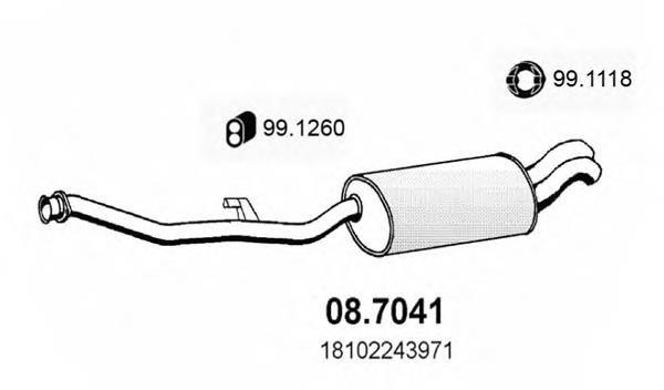 Silenciador posterior 087041 Asso