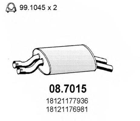 Silenciador posterior 087015 Asso