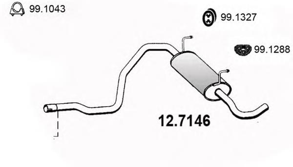 1688264880 Peugeot/Citroen silenciador posterior