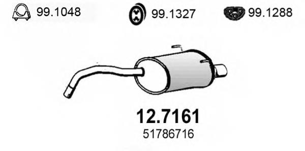 51786716 Fiat/Alfa/Lancia silenciador posterior