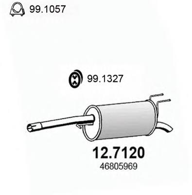 Silencioso trasero Asmet 16038