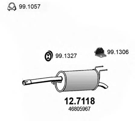 Comprar 46805967 Fiat/Alfa/Lancia Silenciador trasero