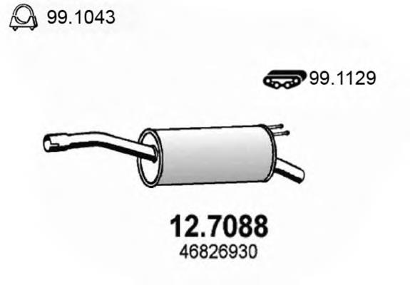 Silenciador posterior 127088 Asso