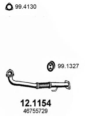 12.1154 Asso tubo de admisión del silenciador de escape delantero