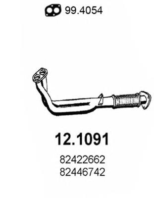 82446742 Fiat/Alfa/Lancia tubo de admisión del silenciador de escape delantero