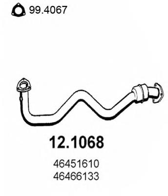 46520066 Fiat/Alfa/Lancia tubo de admisión del silenciador de escape delantero