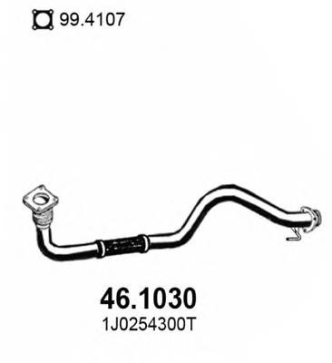 46.1030 Asso tubo de admisión del silenciador de escape delantero