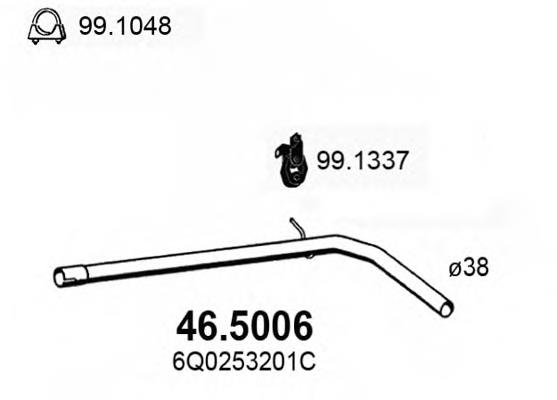 Silenciador del medio 465006 Asso