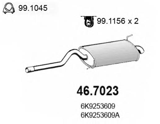 46.7023 Asso silenciador posterior