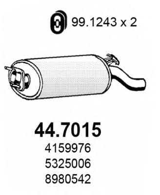 44.7015 Asso silenciador posterior